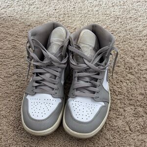 Jordan Taupe and Cream High-Top Sneakers